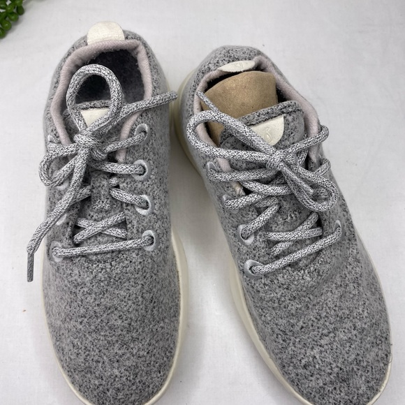 Allbirds wool runners Light dapple grey cream sole womens Tennis Shoe Sz 7. - Picture 3 of 11